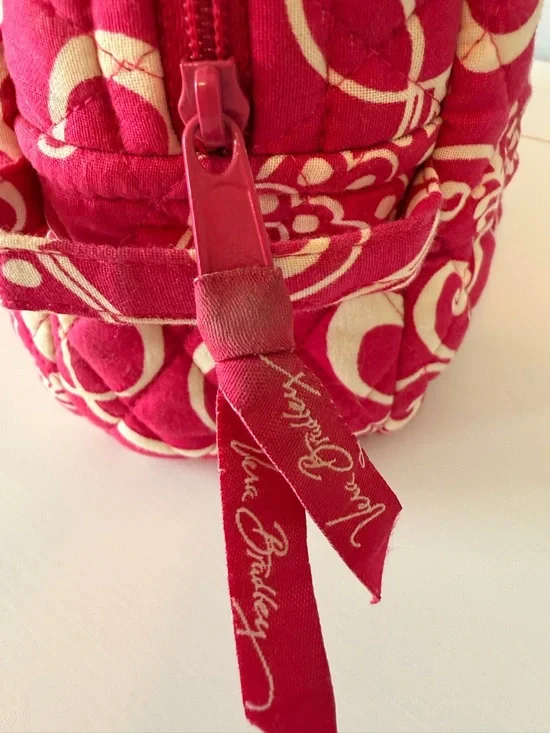 Vera Bradley Twirly Birds Pink Large Cosmetic Pouch - Picture 4 of 7